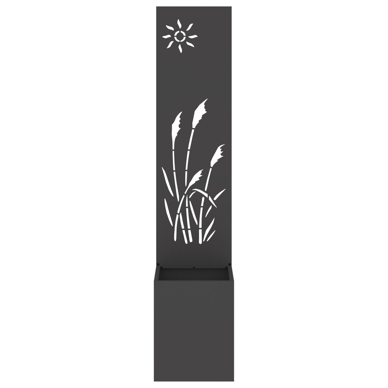 vidaXL Ghiveci de Grădină cu Panou Decorativ Negru 32 x 140 cm vidaXL Ghiveci de Grădină cu Panou Decorativ Negru 32 x 140 cm