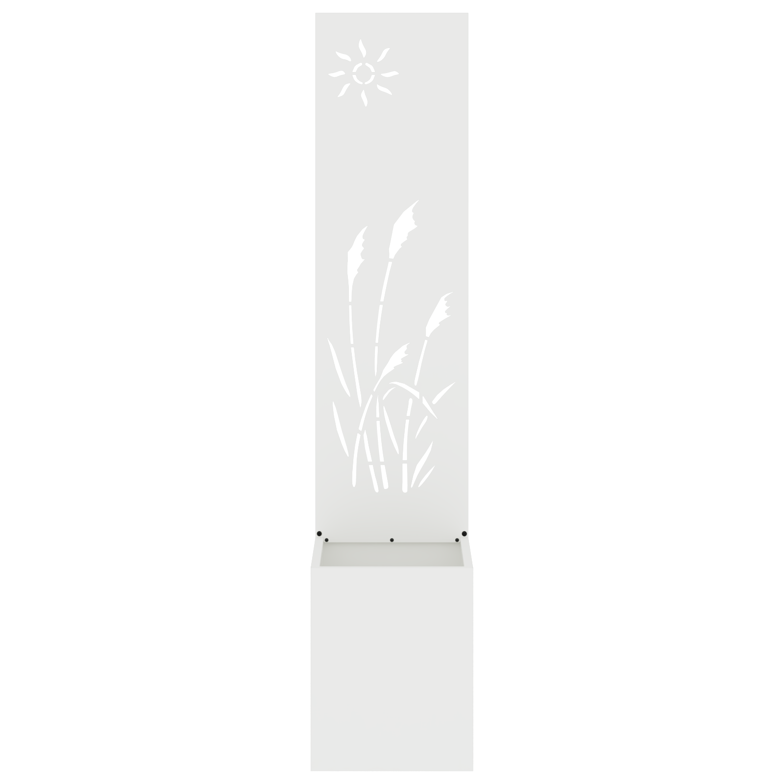 vidaXL Ghiveci de Grădină cu Panou Decorativ Alb 32 x 140 cm vidaXL Ghiveci de Grădină cu Panou Decorativ Alb 32 x 140 cm