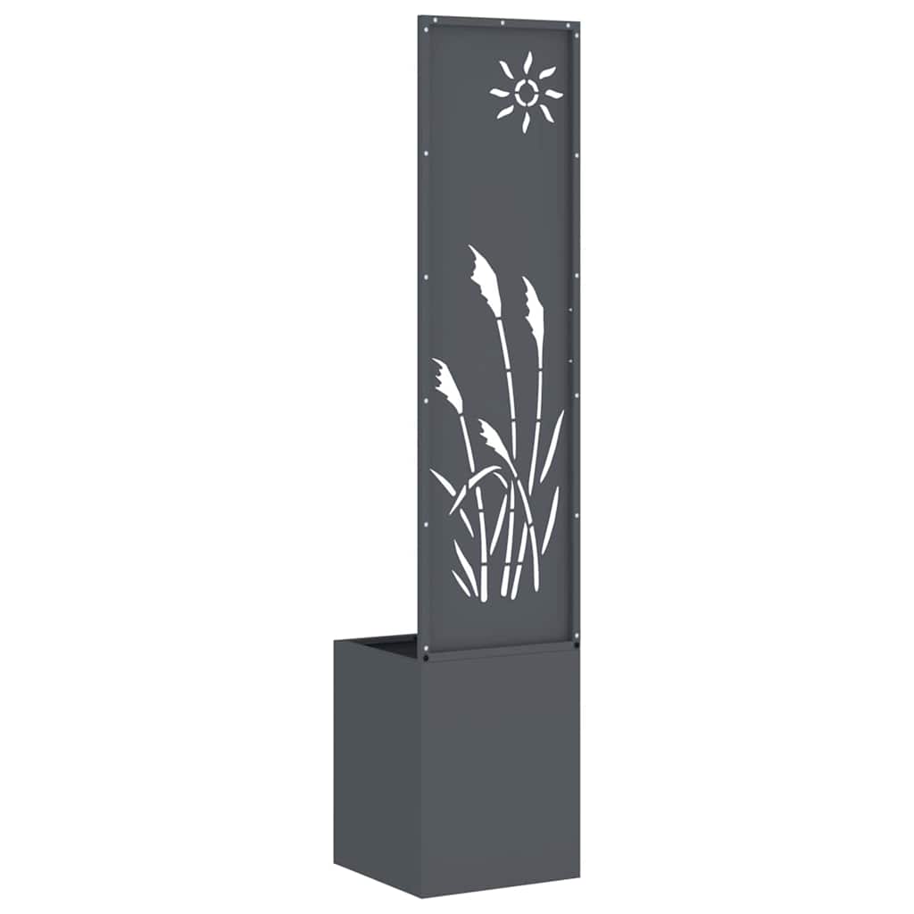 vidaXL Ghiveci de Grădină cu Panou Decorativ Antracit 32 x 140 cm vidaXL Ghiveci de Grădină cu Panou Decorativ Antracit 32 x 140 cm