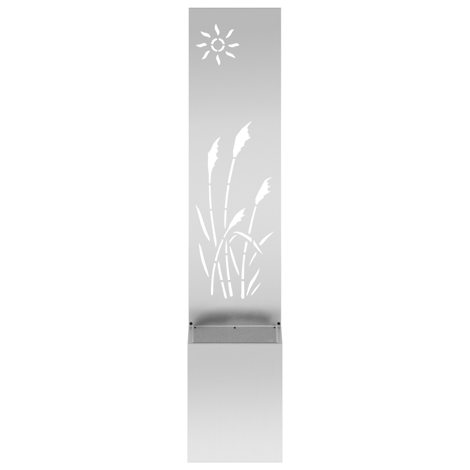 vidaXL Ghiveci de Grădină cu Panou Decorativ Argintiu 32 x 140 cm vidaXL Ghiveci de Grădină cu Panou Decorativ Argintiu 32 x 140 cm