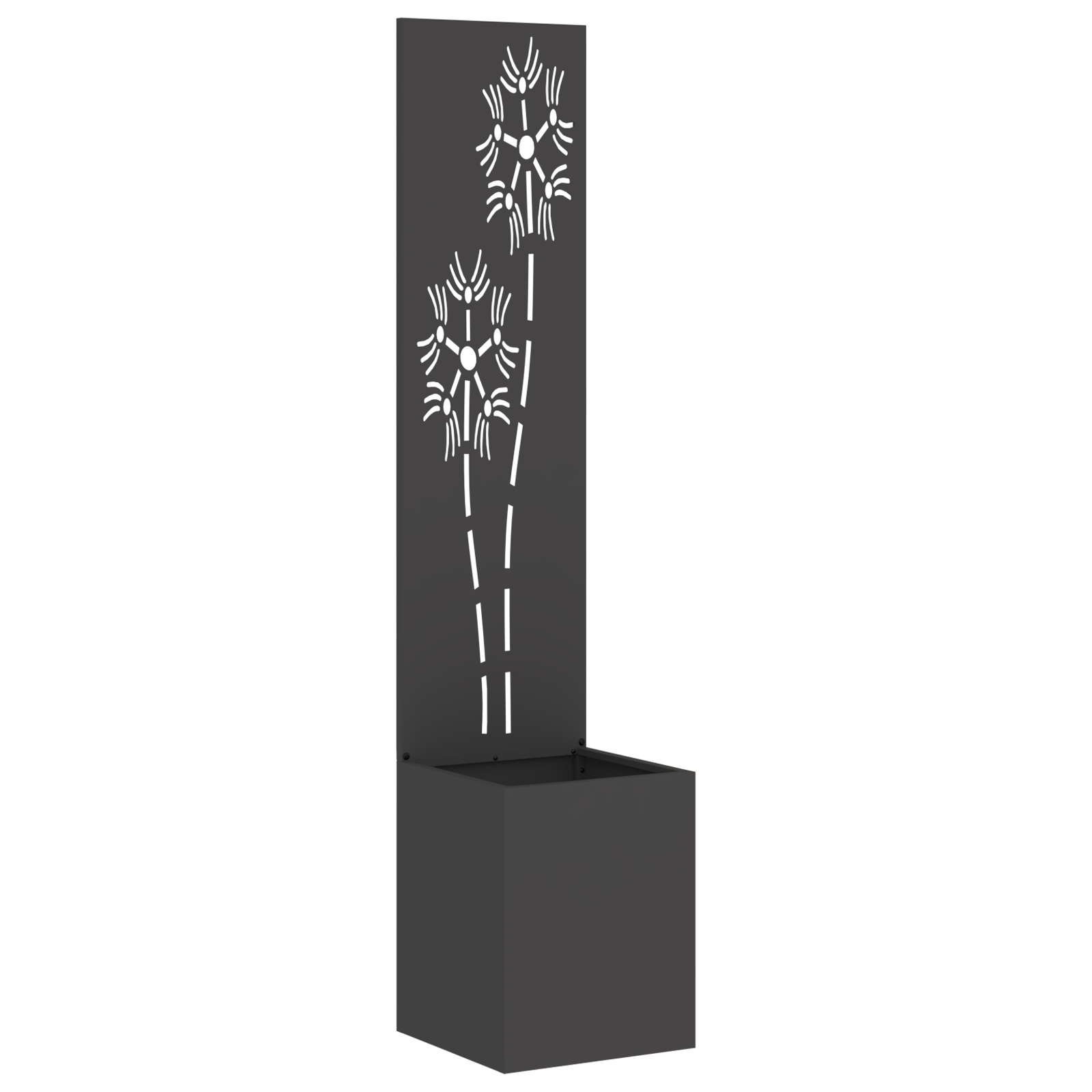 vidaXL Ghiveci de Grădină cu Panou Decorativ Negru 32 x 140 cm vidaXL Ghiveci de Grădină cu Panou Decorativ Negru 32 x 140 cm
