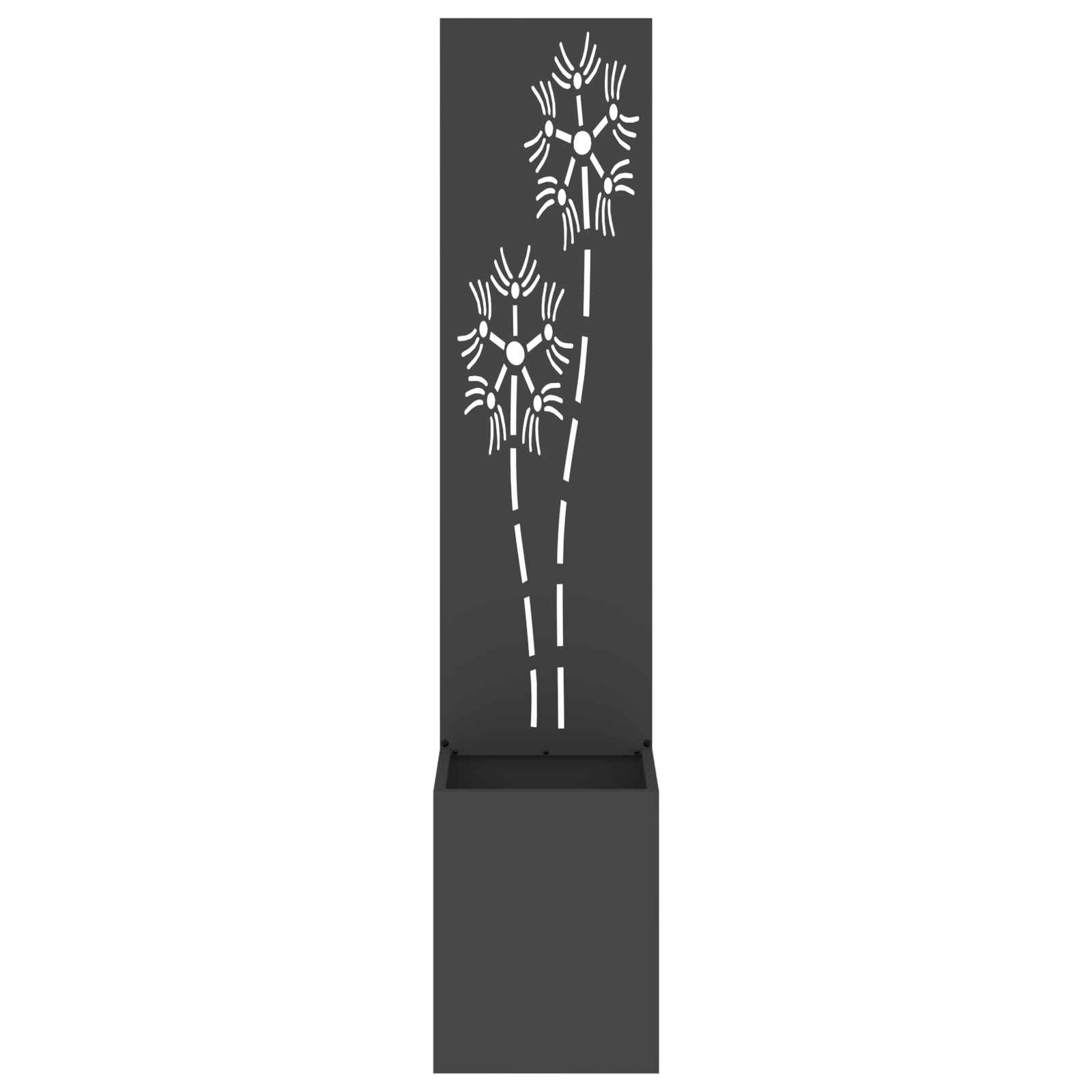 vidaXL Ghiveci de Grădină cu Panou Decorativ Negru 32 x 140 cm vidaXL Ghiveci de Grădină cu Panou Decorativ Negru 32 x 140 cm