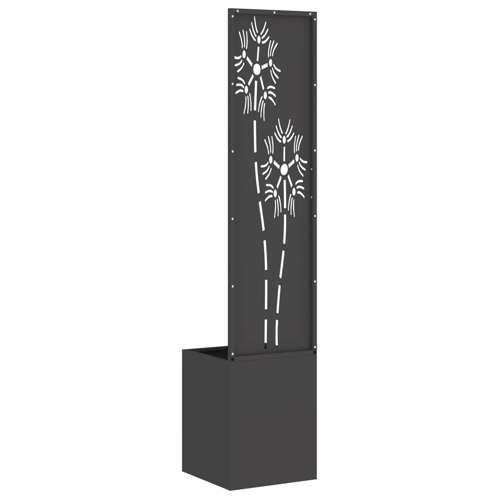 vidaXL Ghiveci de Grădină cu Panou Decorativ Negru 32 x 140 cm vidaXL Ghiveci de Grădină cu Panou Decorativ Negru 32 x 140 cm