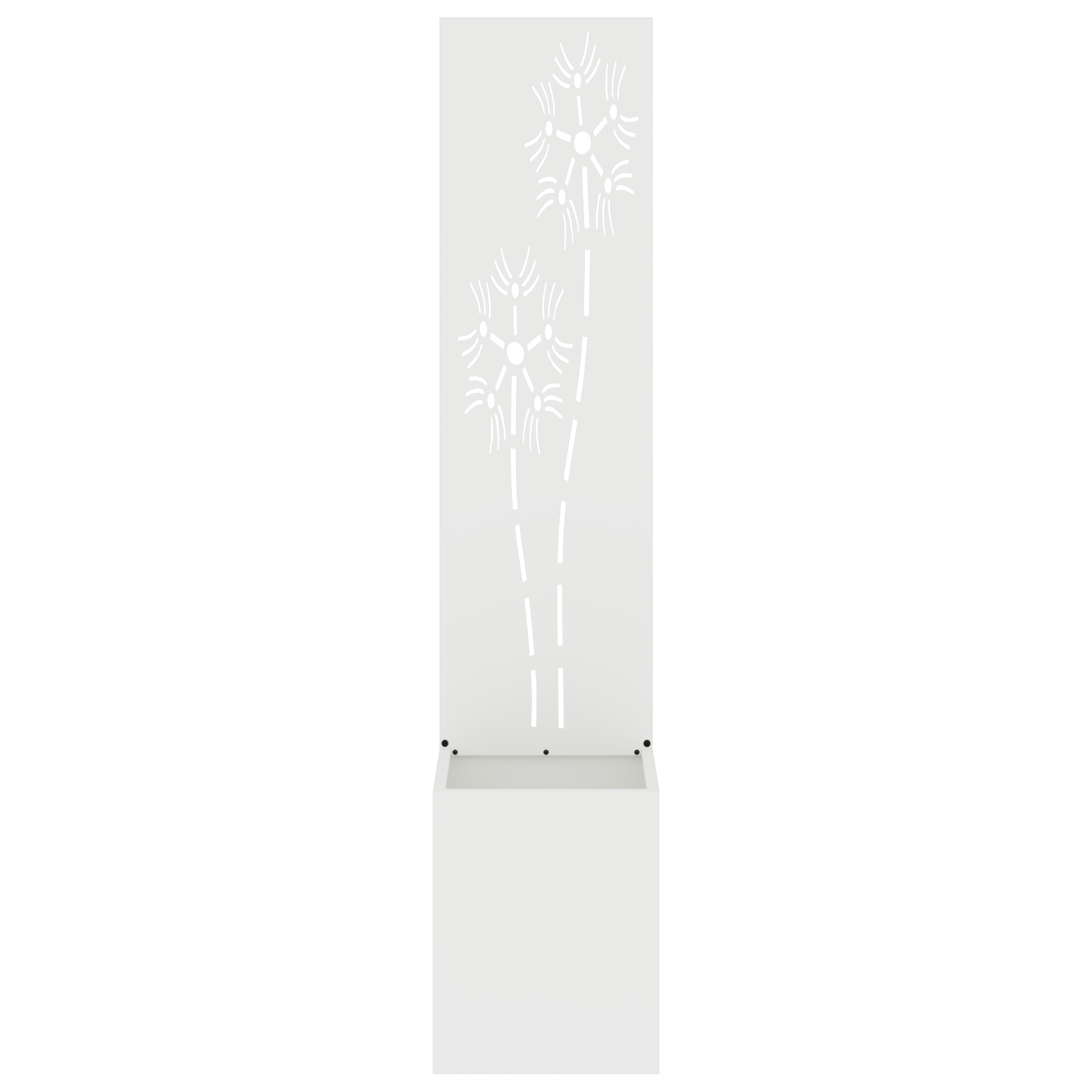 vidaXL Ghiveci de Grădină cu Panou Decorativ Alb 32 x 140 cm vidaXL Ghiveci de Grădină cu Panou Decorativ Alb 32 x 140 cm