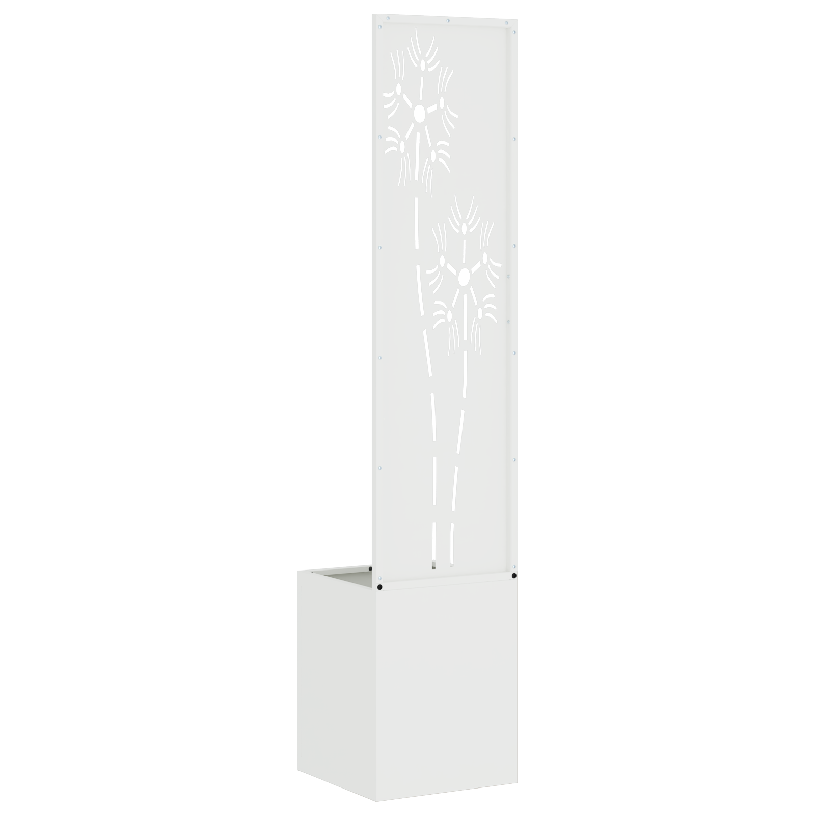 vidaXL Ghiveci de Grădină cu Panou Decorativ Alb 32 x 140 cm vidaXL Ghiveci de Grădină cu Panou Decorativ Alb 32 x 140 cm