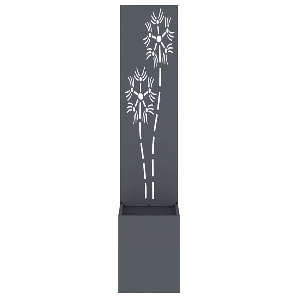 vidaXL Ghiveci de Grădină cu Panou Decorativ Antracit 32 x 140 cm
