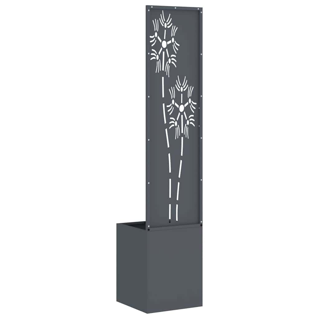 vidaXL Ghiveci de Grădină cu Panou Decorativ Antracit 32 x 140 cm