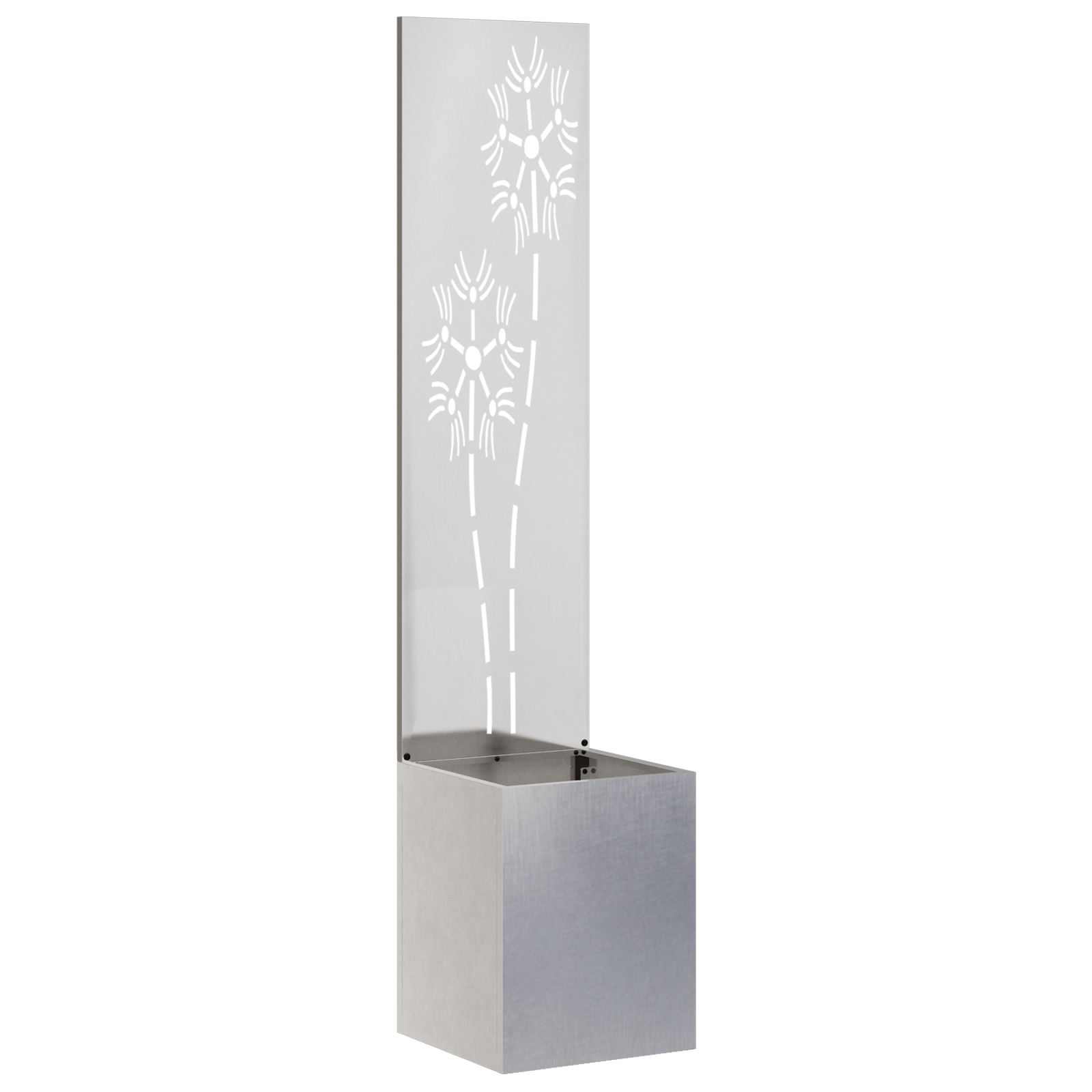 vidaXL Ghiveci de Grădină cu Panou Decorativ Argintiu 32 x 140 cm vidaXL Ghiveci de Grădină cu Panou Decorativ Argintiu 32 x 140 cm