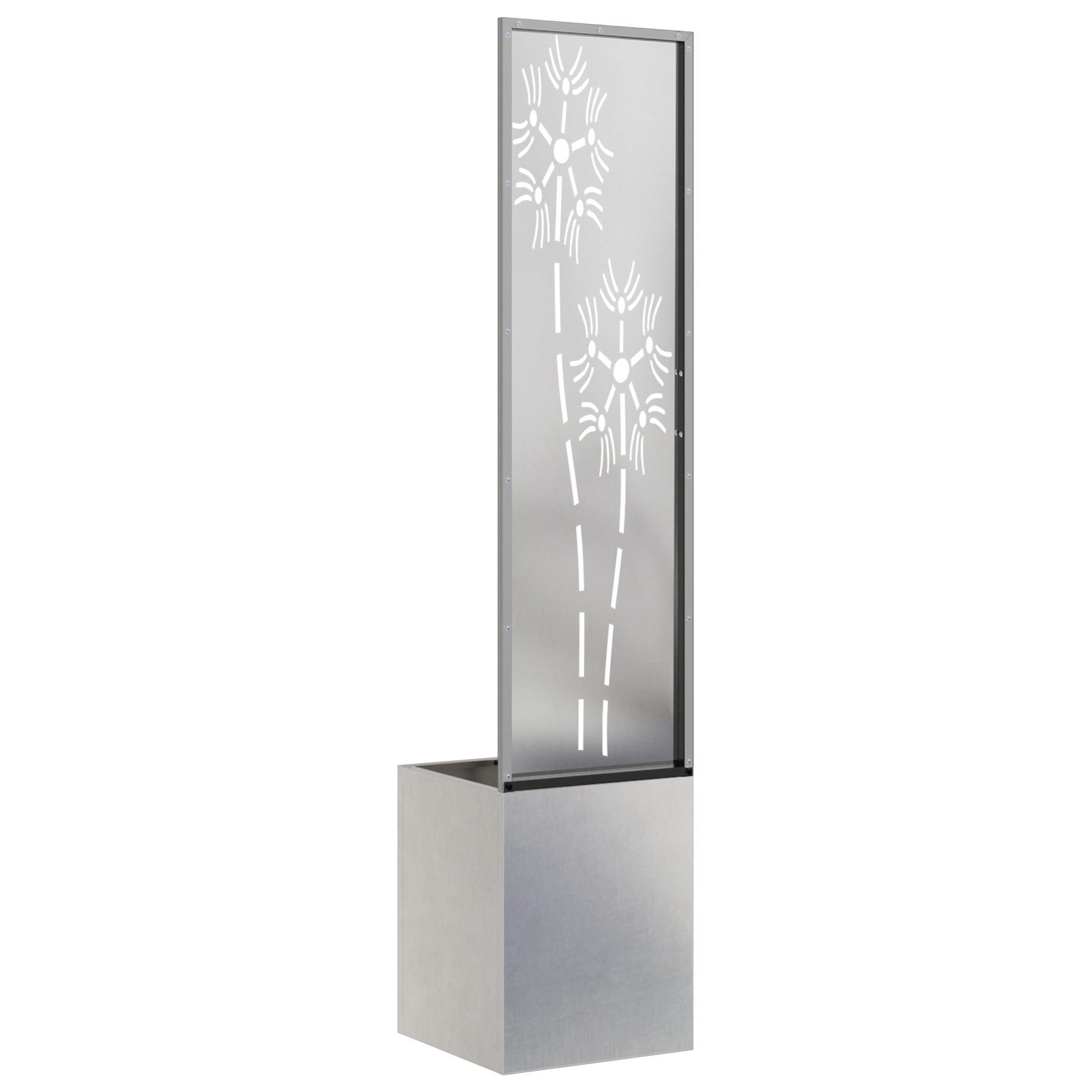 vidaXL Ghiveci de Grădină cu Panou Decorativ Argintiu 32 x 140 cm vidaXL Ghiveci de Grădină cu Panou Decorativ Argintiu 32 x 140 cm