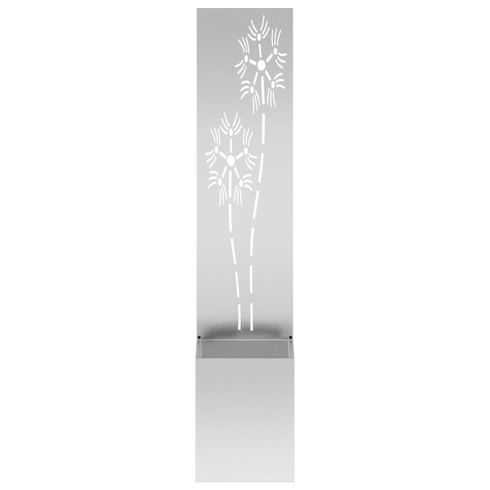 vidaXL Ghiveci de Grădină cu Panou Decorativ Argintiu 32 x 140 cm vidaXL Ghiveci de Grădină cu Panou Decorativ Argintiu 32 x 140 cm