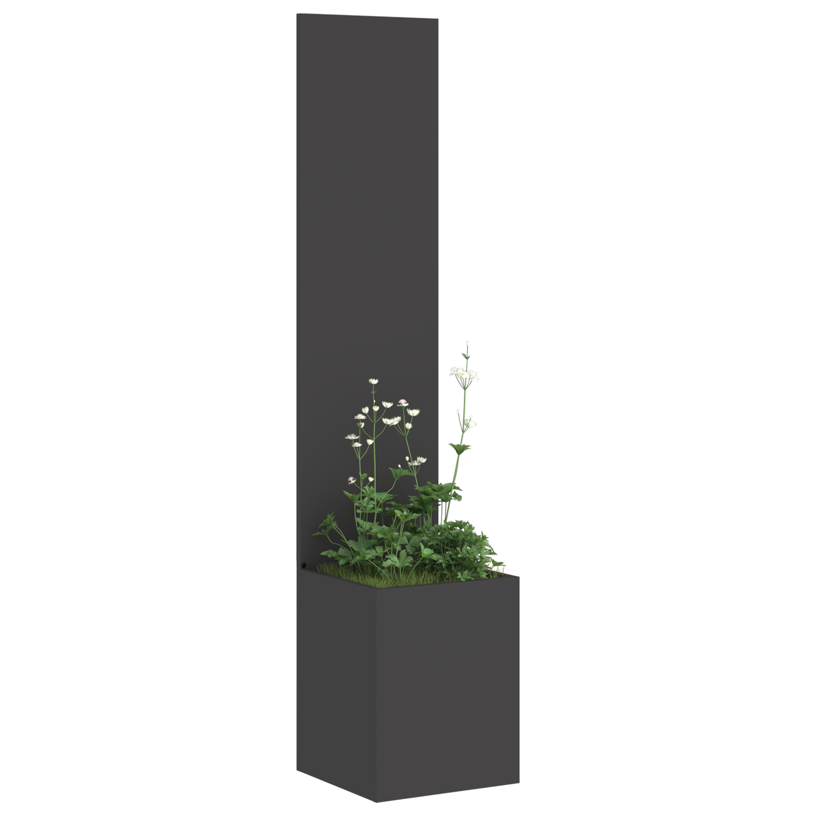 vidaXL Ghiveci de Grădină cu Panou Decorativ Negru 32 x 140 cm vidaXL Ghiveci de Grădină cu Panou Decorativ Negru 32 x 140 cm