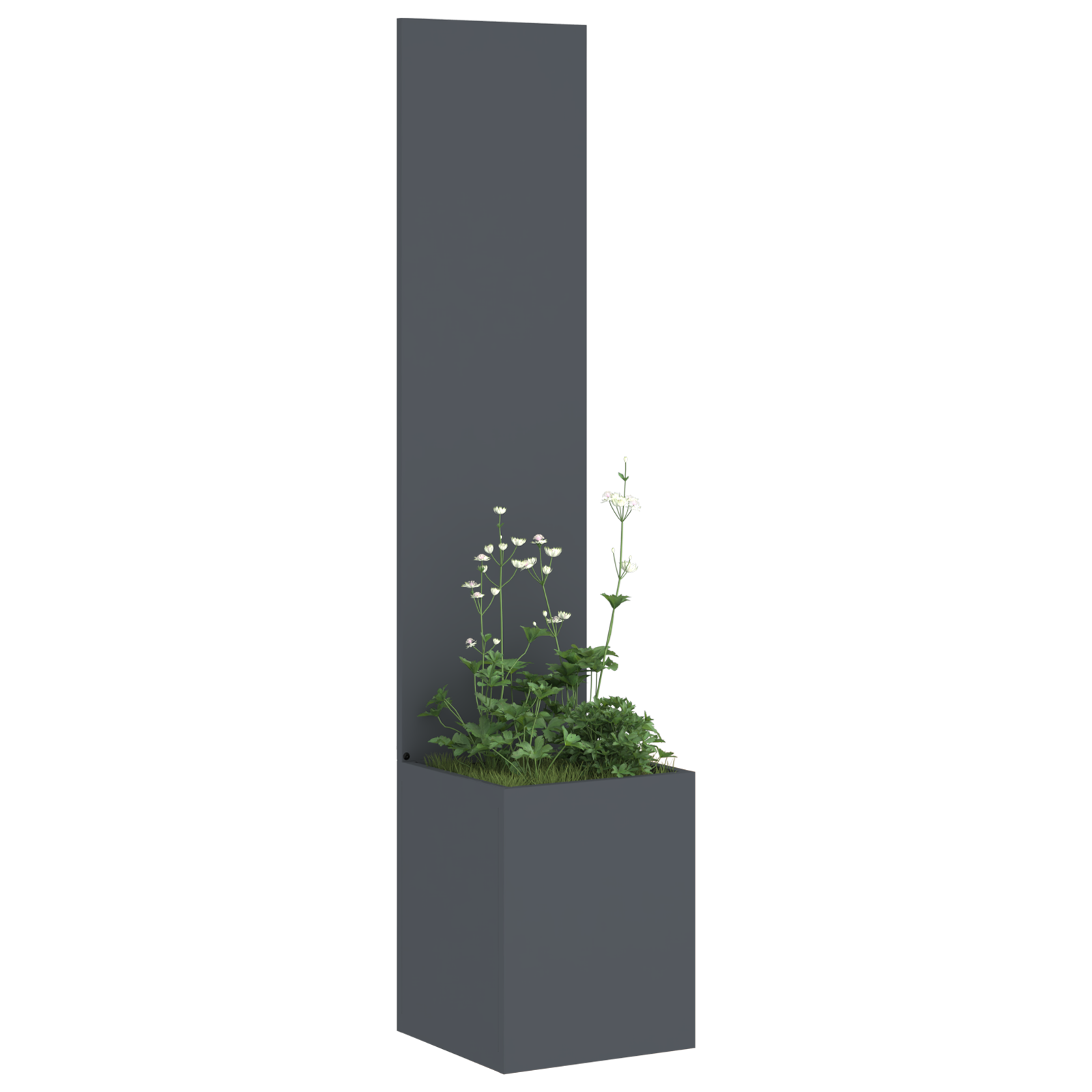 vidaXL Ghiveci de Grădină cu Panou Decorativ Antracit 32 x 140 cm