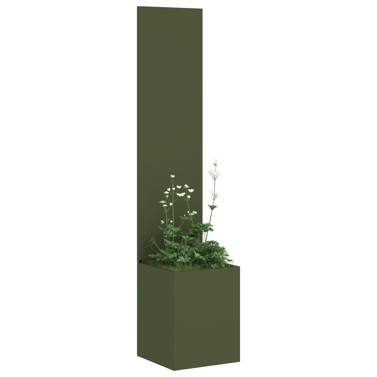 vidaXL Ghiveci de Grădină cu Panou Decorativ Olivengrønn 32 x 140 cm vidaXL Ghiveci de Grădină cu Panou Decorativ Olivengrønn 32 x 140 cm