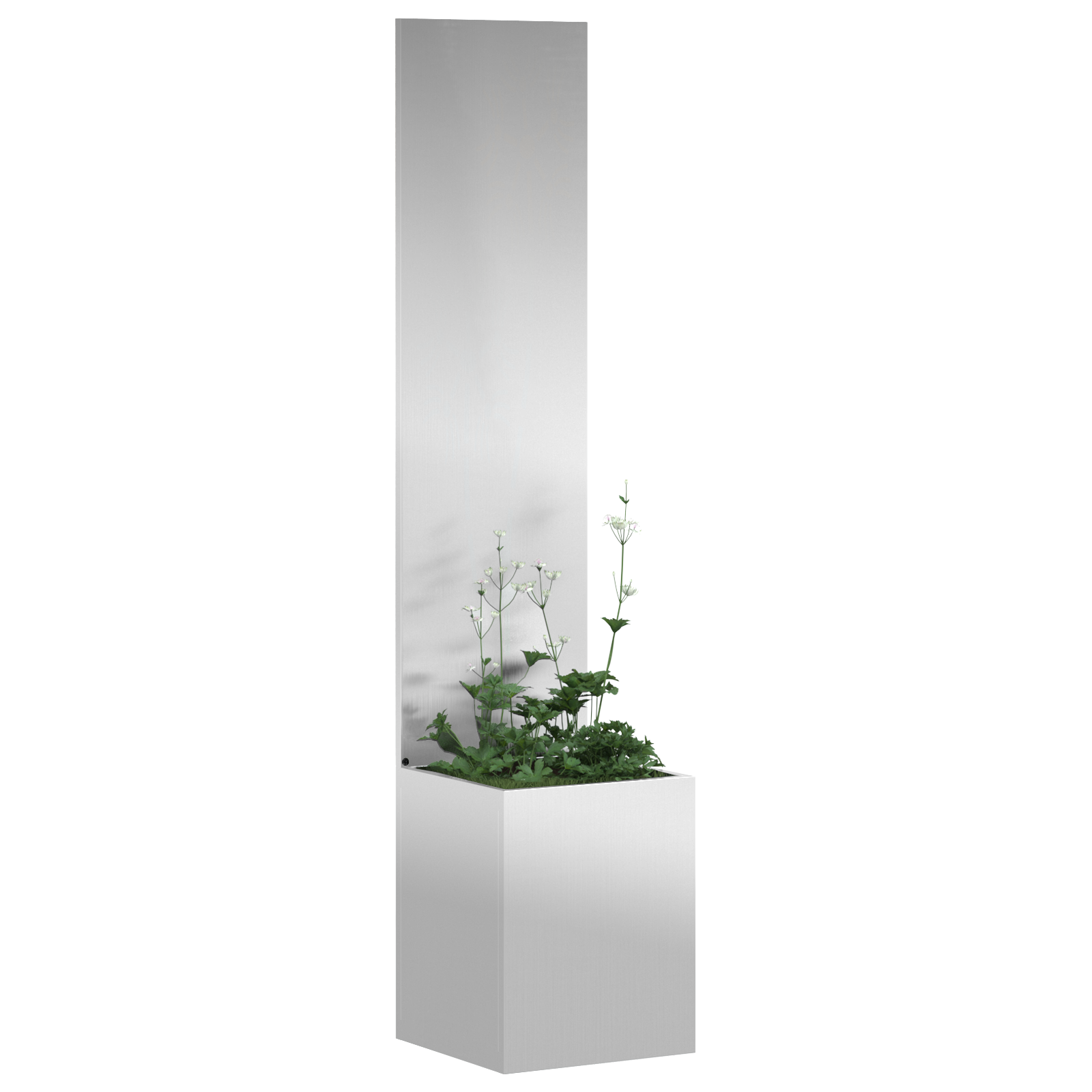vidaXL Ghiveci de Grădină cu Panou Decorativ Argintiu 32 x 140 cm vidaXL Ghiveci de Grădină cu Panou Decorativ Argintiu 32 x 140 cm