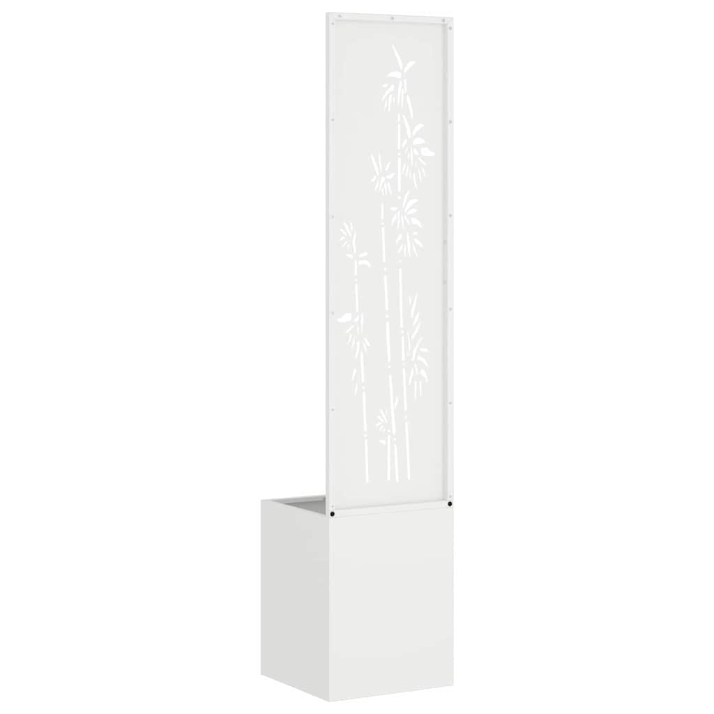 vidaXL Ecran de intimitate pentru grădină Floral Alb 32 x 140 cm