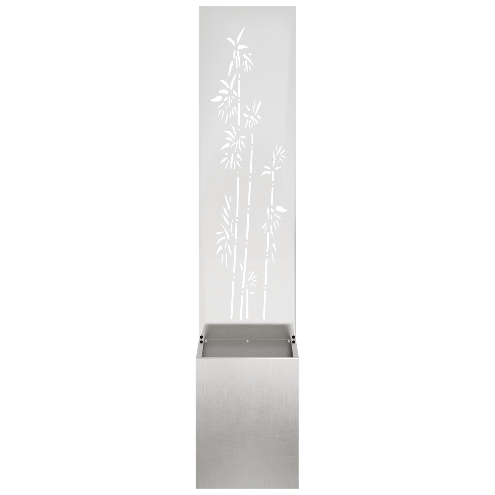 vidaXL Ghiveci de Grădină cu Panou Decorativ Argintiu 32 x 140 cm
