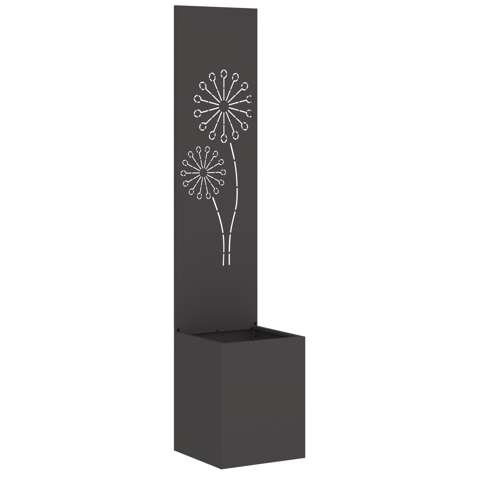 vidaXL Ghiveci de Grădină cu Panou Decorativ Negru 32 x 140 cm vidaXL Ghiveci de Grădină cu Panou Decorativ Negru 32 x 140 cm