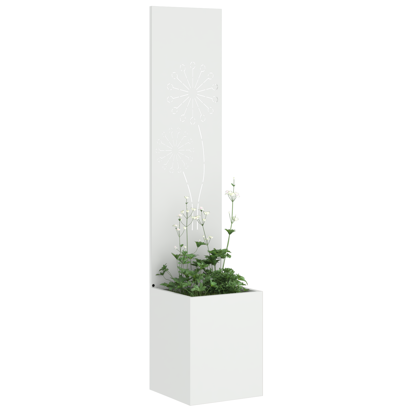 vidaXL Ghiveci de Grădină cu Panou Decorativ Alb 32 x 140 cm vidaXL Ghiveci de Grădină cu Panou Decorativ Alb 32 x 140 cm