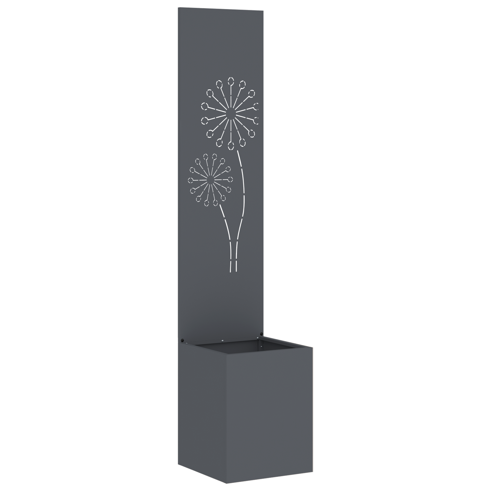 vidaXL Ghiveci de Grădină cu Panou Decorativ Antracit 32 x 140 cm