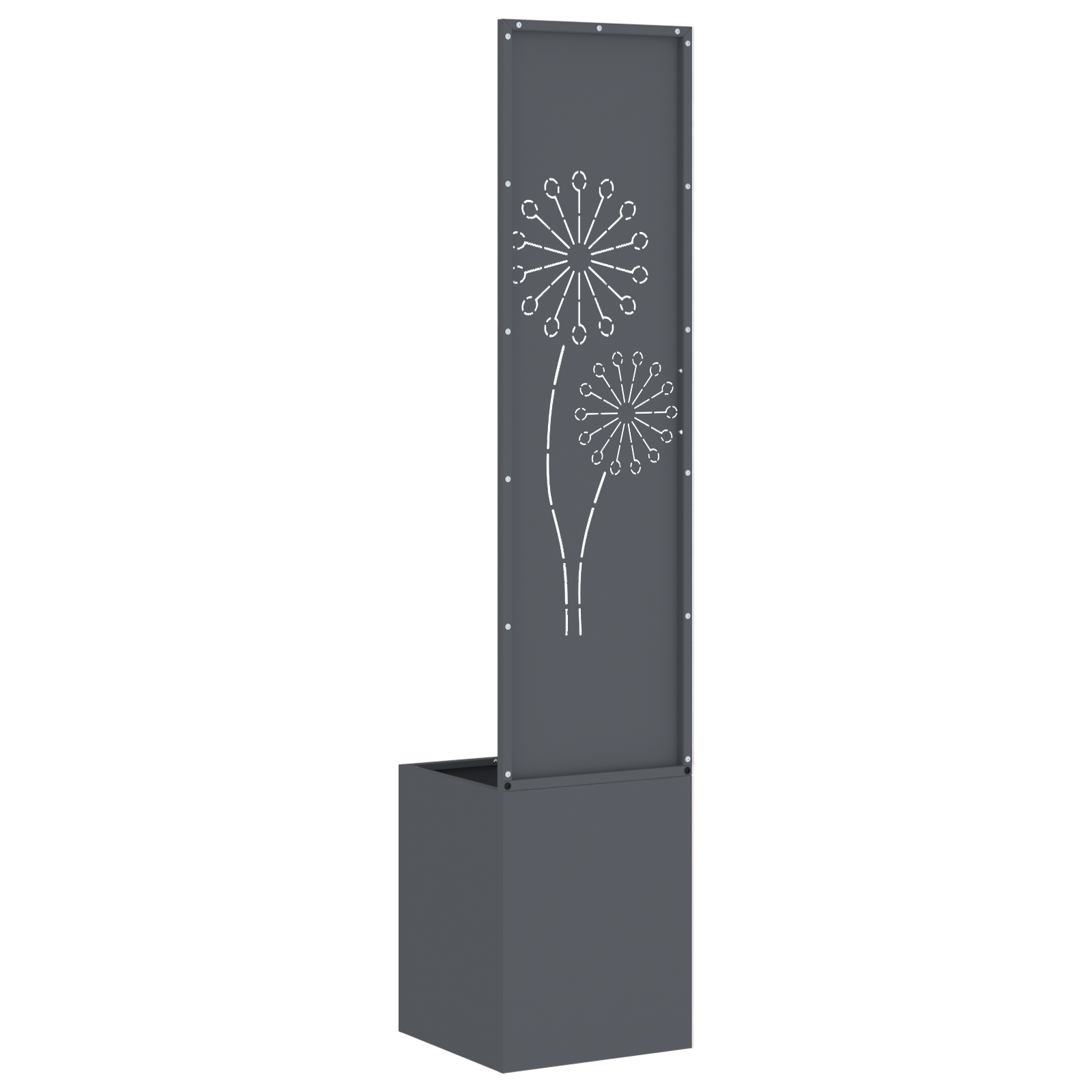 vidaXL Ghiveci de Grădină cu Panou Decorativ Antracit 32 x 140 cm