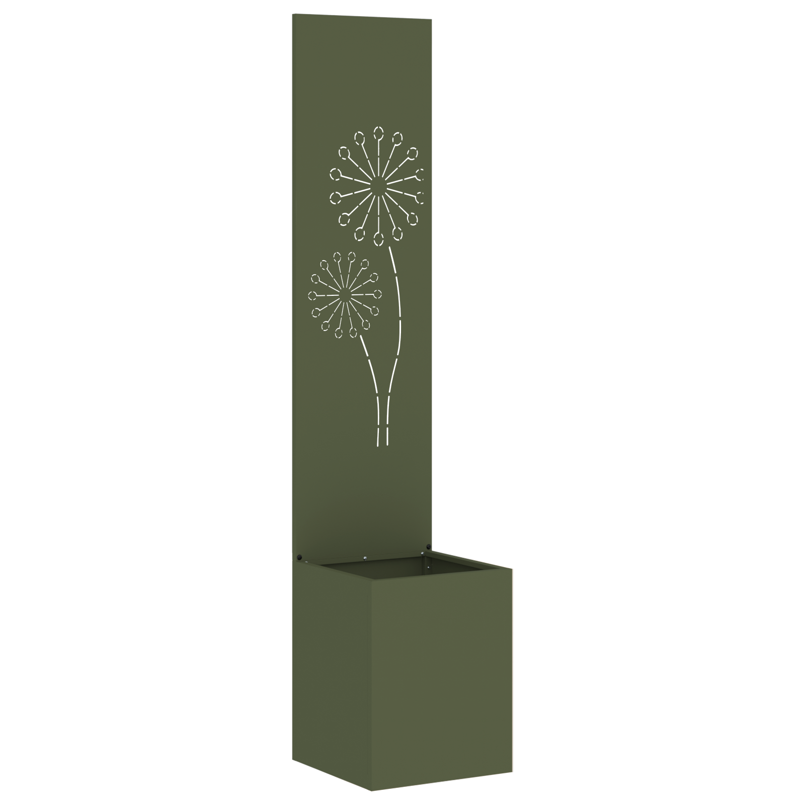 vidaXL Ghiveci de Grădină cu Panou Decorativ Olivengrønn 32 x 140 cm vidaXL Ghiveci de Grădină cu Panou Decorativ Olivengrønn 32 x 140 cm