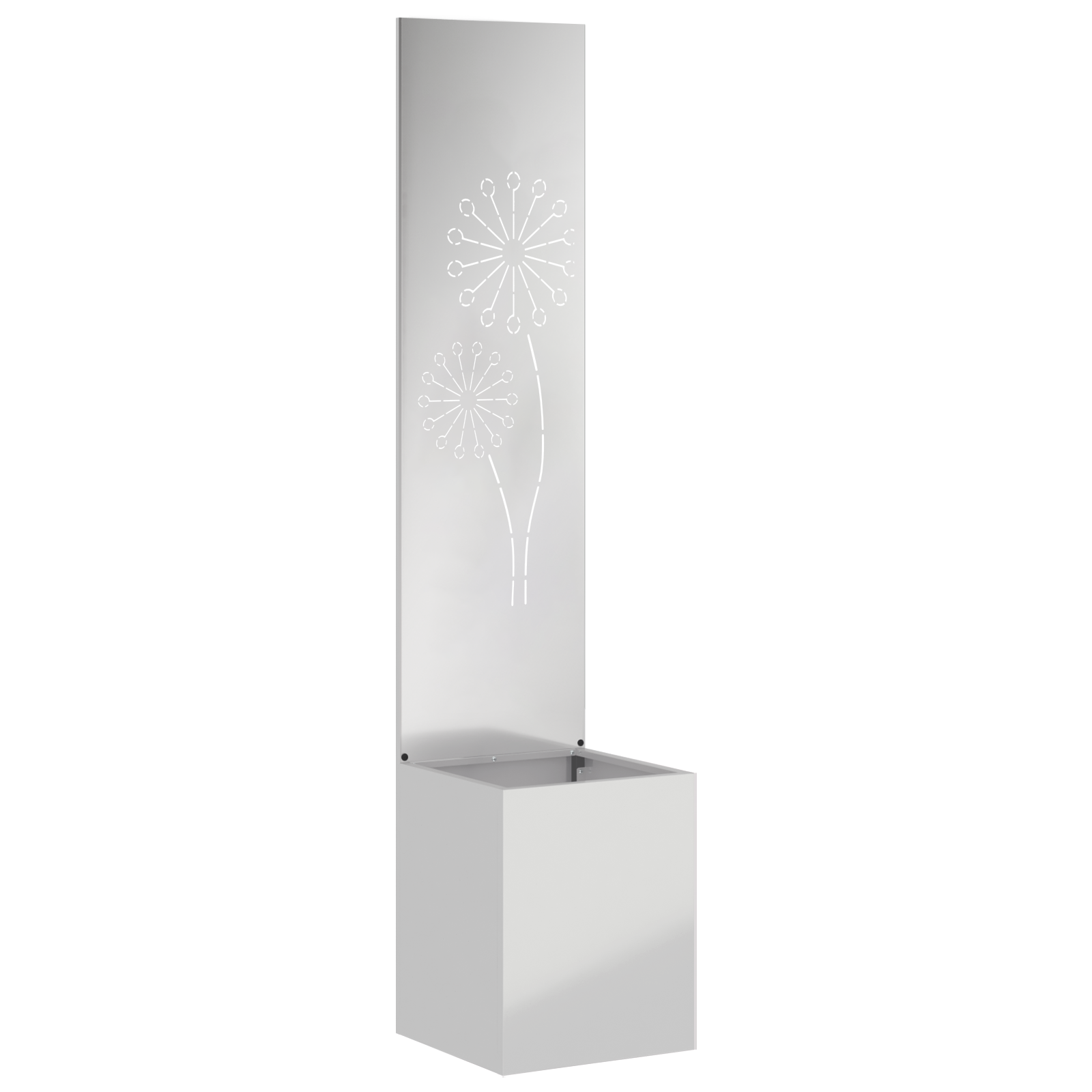 vidaXL Ghiveci de Grădină cu Panou Decorativ Argintiu 32 x 140 cm vidaXL Ghiveci de Grădină cu Panou Decorativ Argintiu 32 x 140 cm