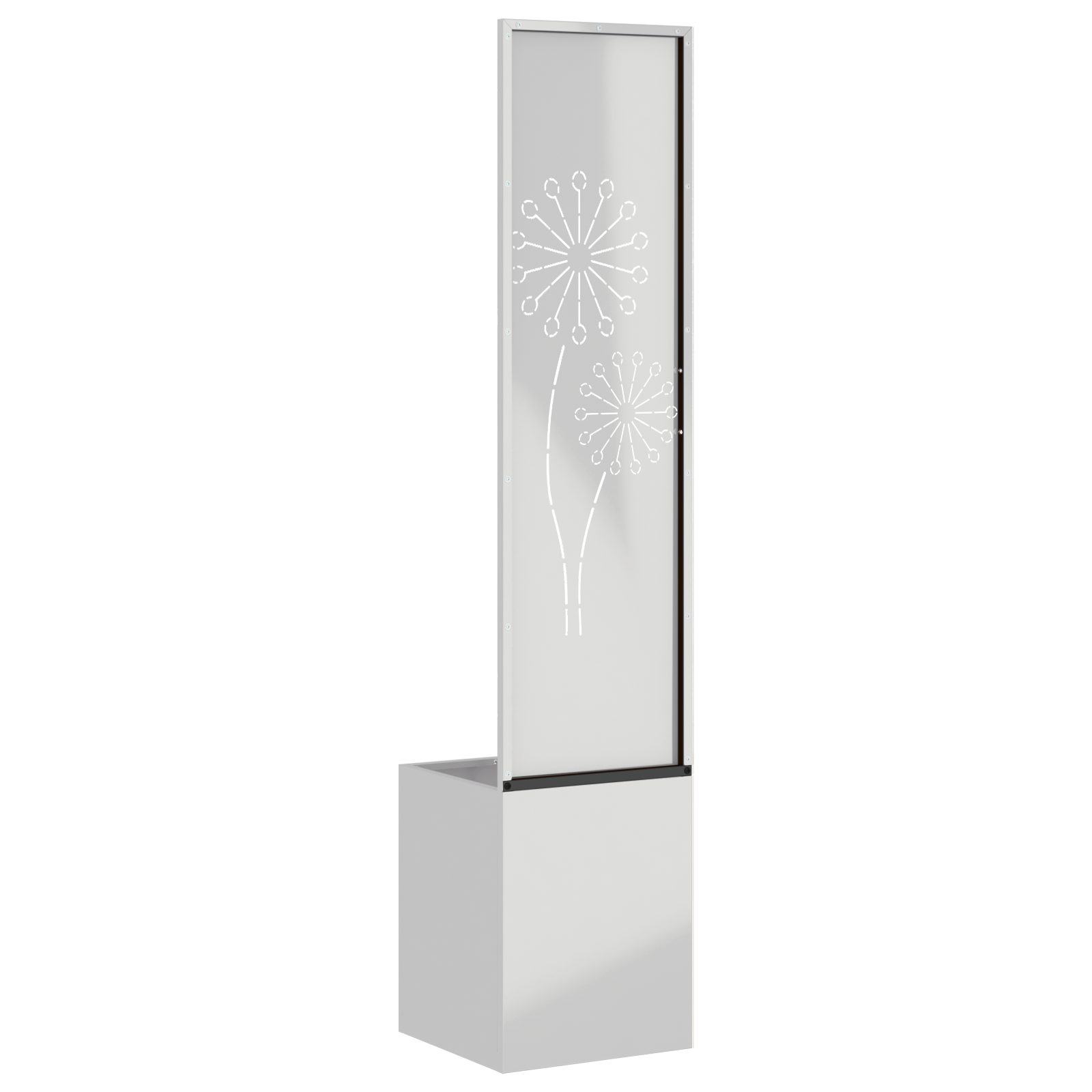 vidaXL Ghiveci de Grădină cu Panou Decorativ Argintiu 32 x 140 cm vidaXL Ghiveci de Grădină cu Panou Decorativ Argintiu 32 x 140 cm
