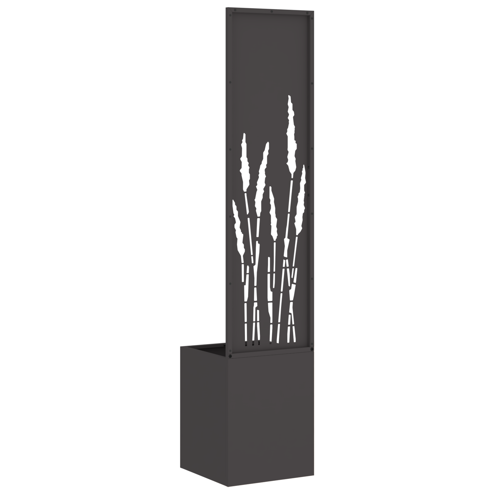 vidaXL Ghiveci de Grădină cu Panou Decorativ Negru 32 x 140 cm vidaXL Ghiveci de Grădină cu Panou Decorativ Negru 32 x 140 cm