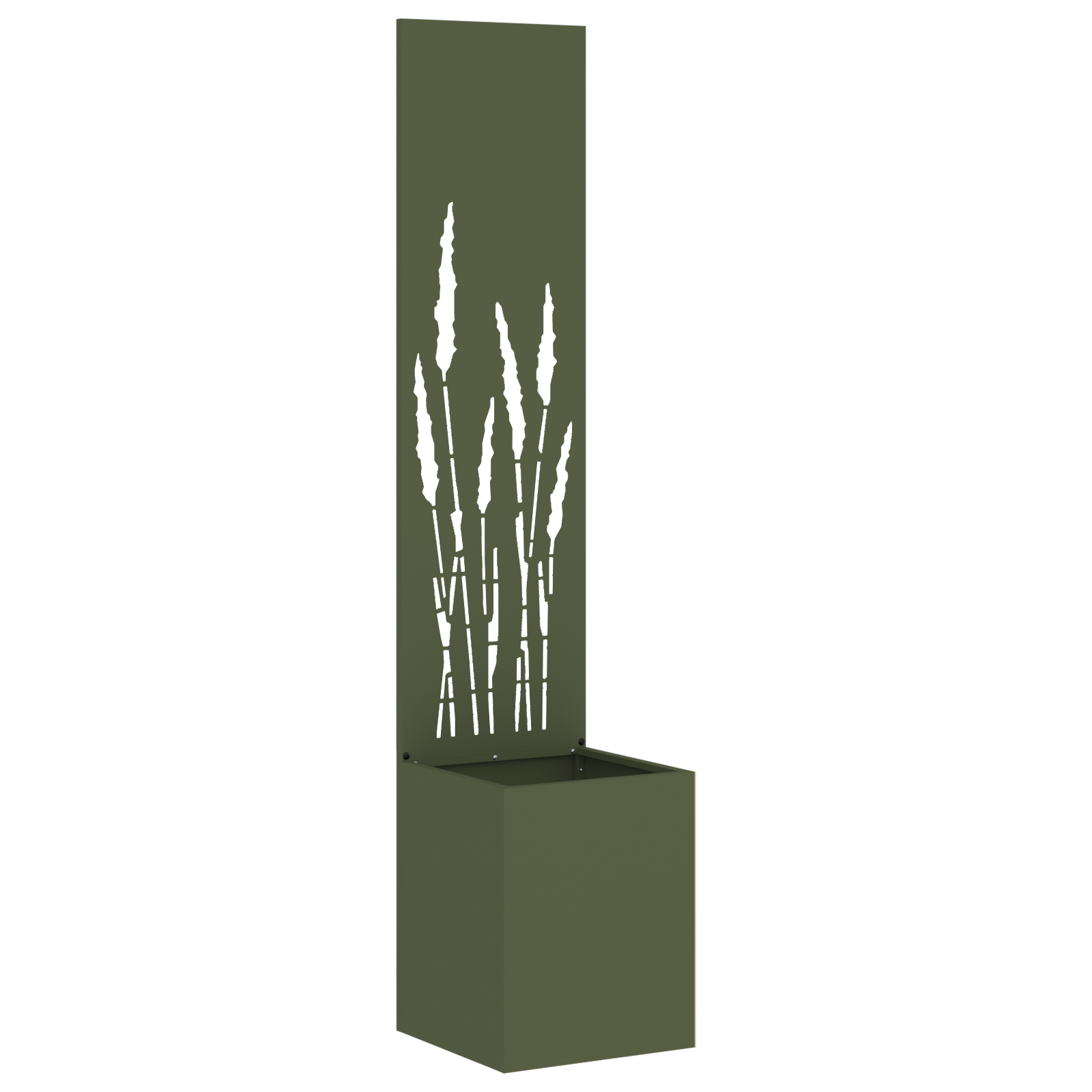 vidaXL Ghiveci de Grădină cu Panou Decorativ Olivengrønn 32 x 140 cm vidaXL Ghiveci de Grădină cu Panou Decorativ Olivengrønn 32 x 140 cm