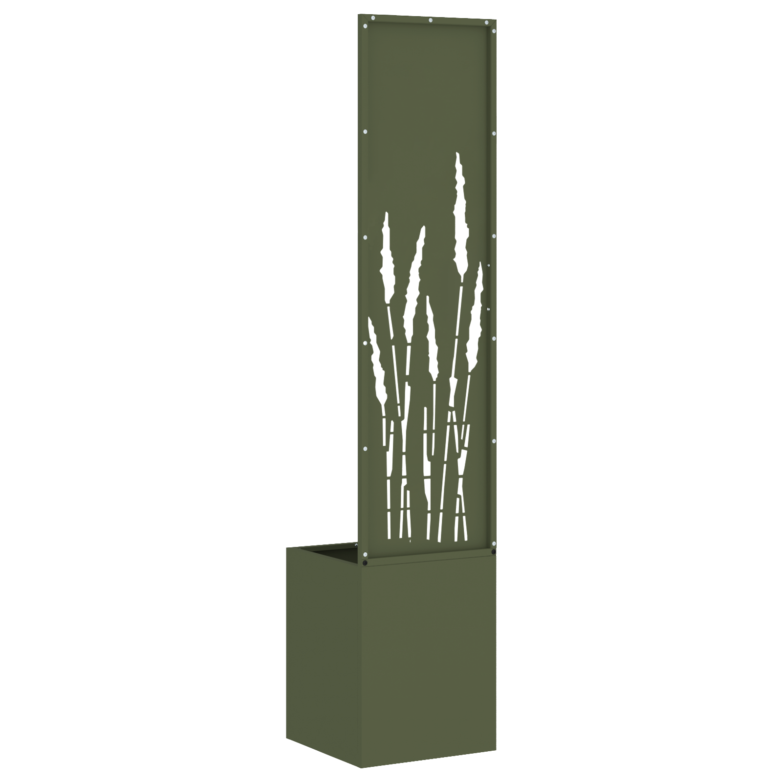 vidaXL Ghiveci de Grădină cu Panou Decorativ Olivengrønn 32 x 140 cm vidaXL Ghiveci de Grădină cu Panou Decorativ Olivengrønn 32 x 140 cm