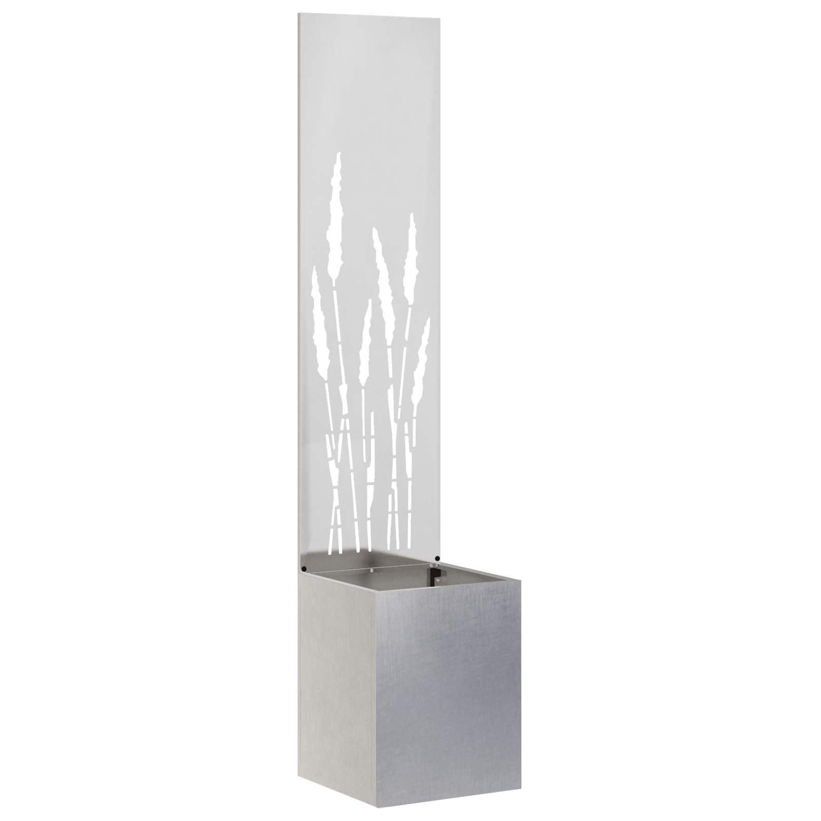 vidaXL Ghiveci de Grădină cu Panou Decorativ Argintiu 32 x 140 cm vidaXL Ghiveci de Grădină cu Panou Decorativ Argintiu 32 x 140 cm