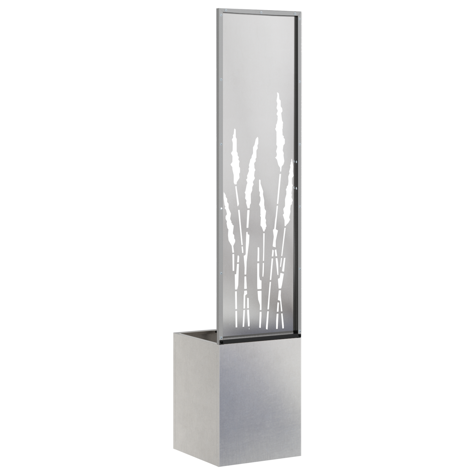 vidaXL Ghiveci de Grădină cu Panou Decorativ Argintiu 32 x 140 cm vidaXL Ghiveci de Grădină cu Panou Decorativ Argintiu 32 x 140 cm