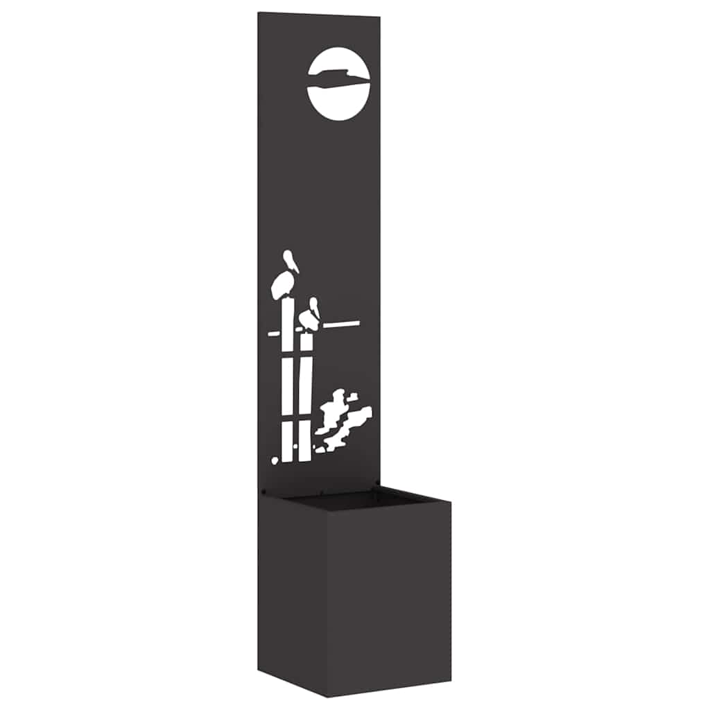 vidaXL Ecran de intimitate pentru grădină Traforaj Negru 32 x 140 cm