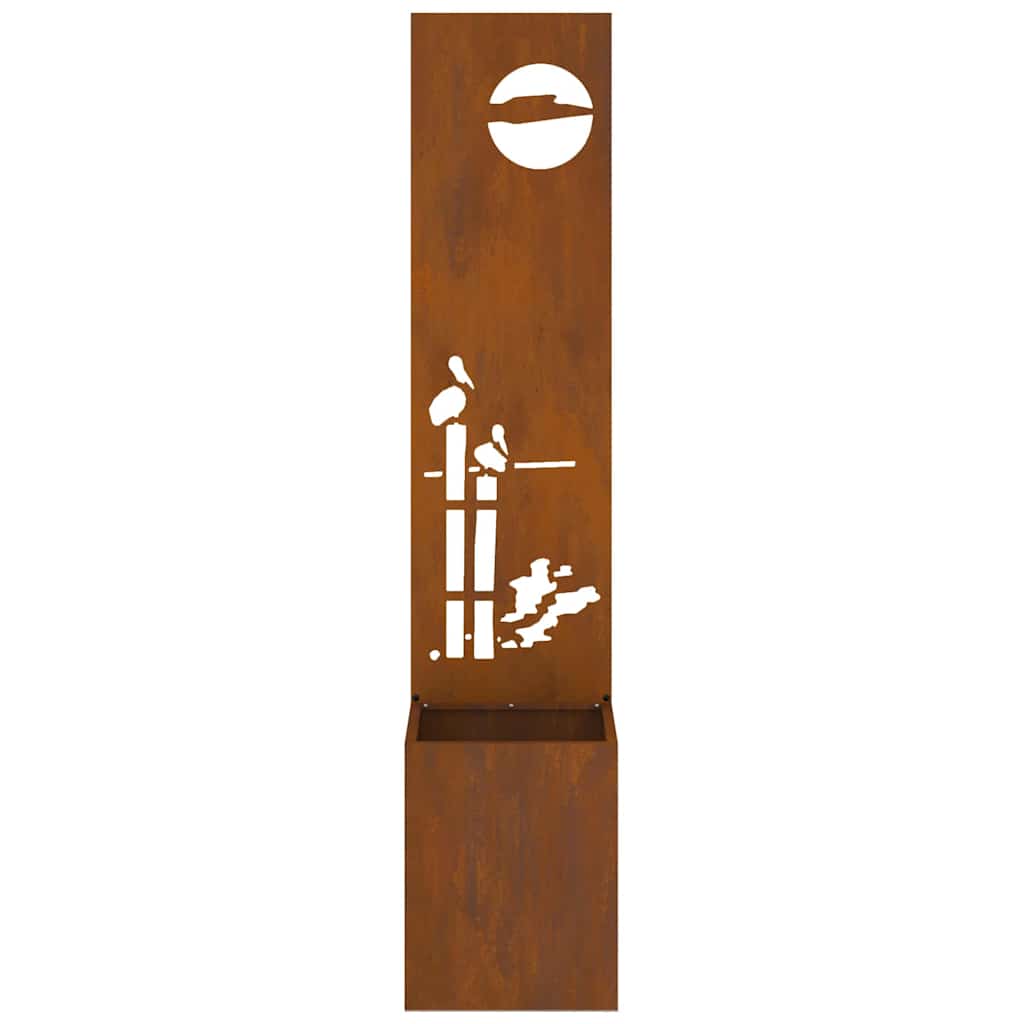 vidaXL Ecran de intimitate pentru grădină Traforaj Ruginit 32 x 140 cm