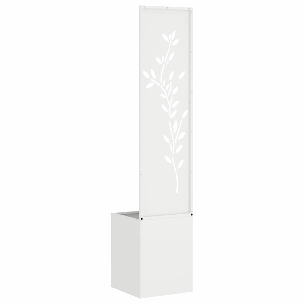 vidaXL Ecran de intimitate pentru grădină Floral Alb 32 x 140 cm