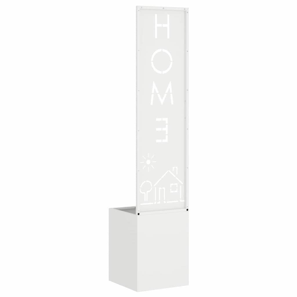 vidaXL Ecran de intimitate pentru grădină Traforaj Alb 32 x 140 cm