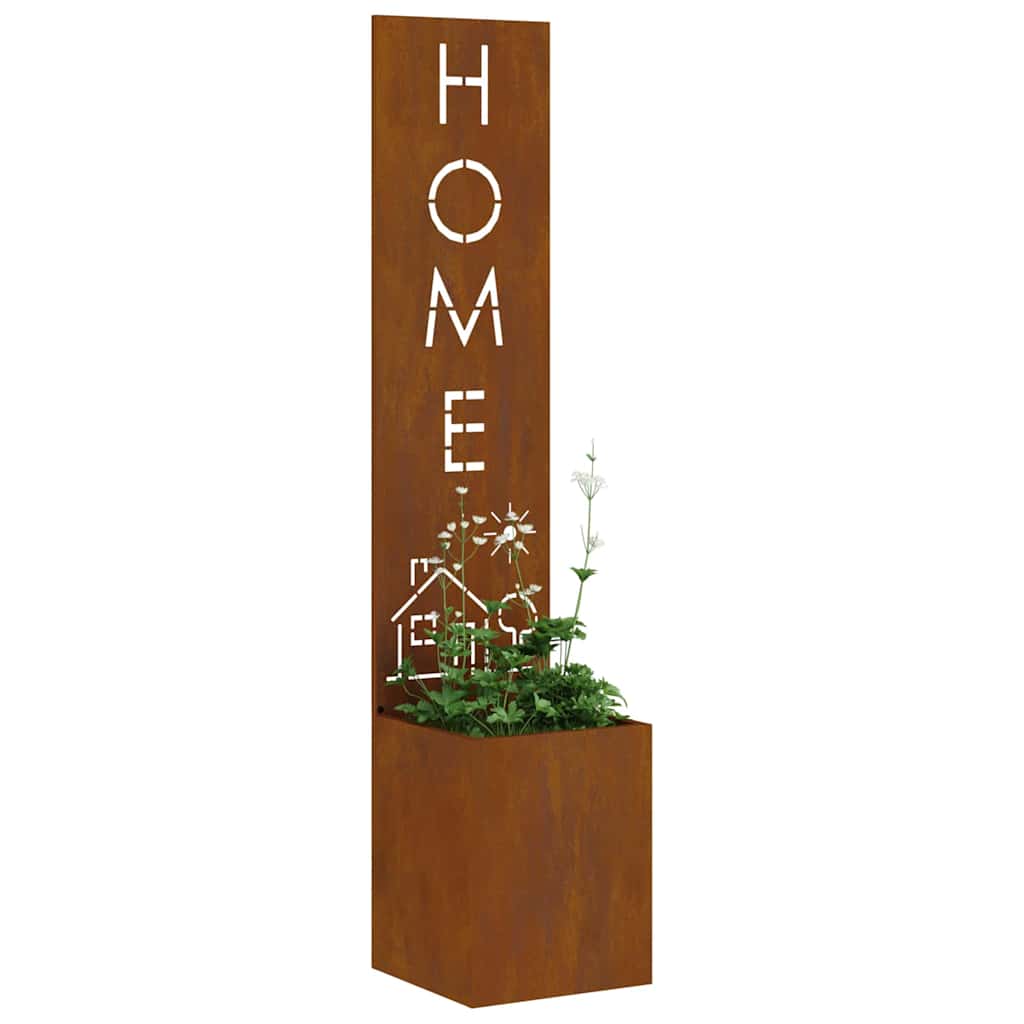 vidaXL Ecran de intimitate pentru grădină Traforaj Ruginit 32 x 140 cm