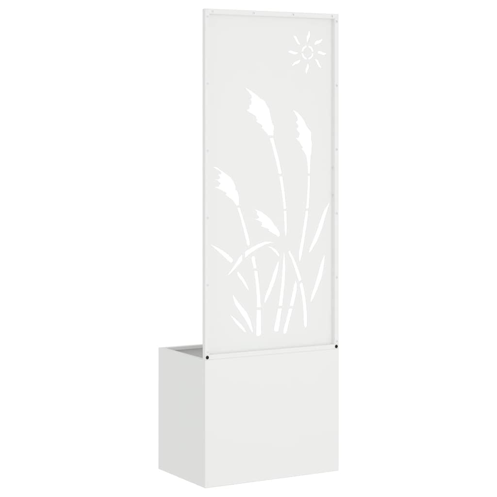 vidaXL Ecran de intimitate pentru grădină Traforaj Alb 50 x 140 cm