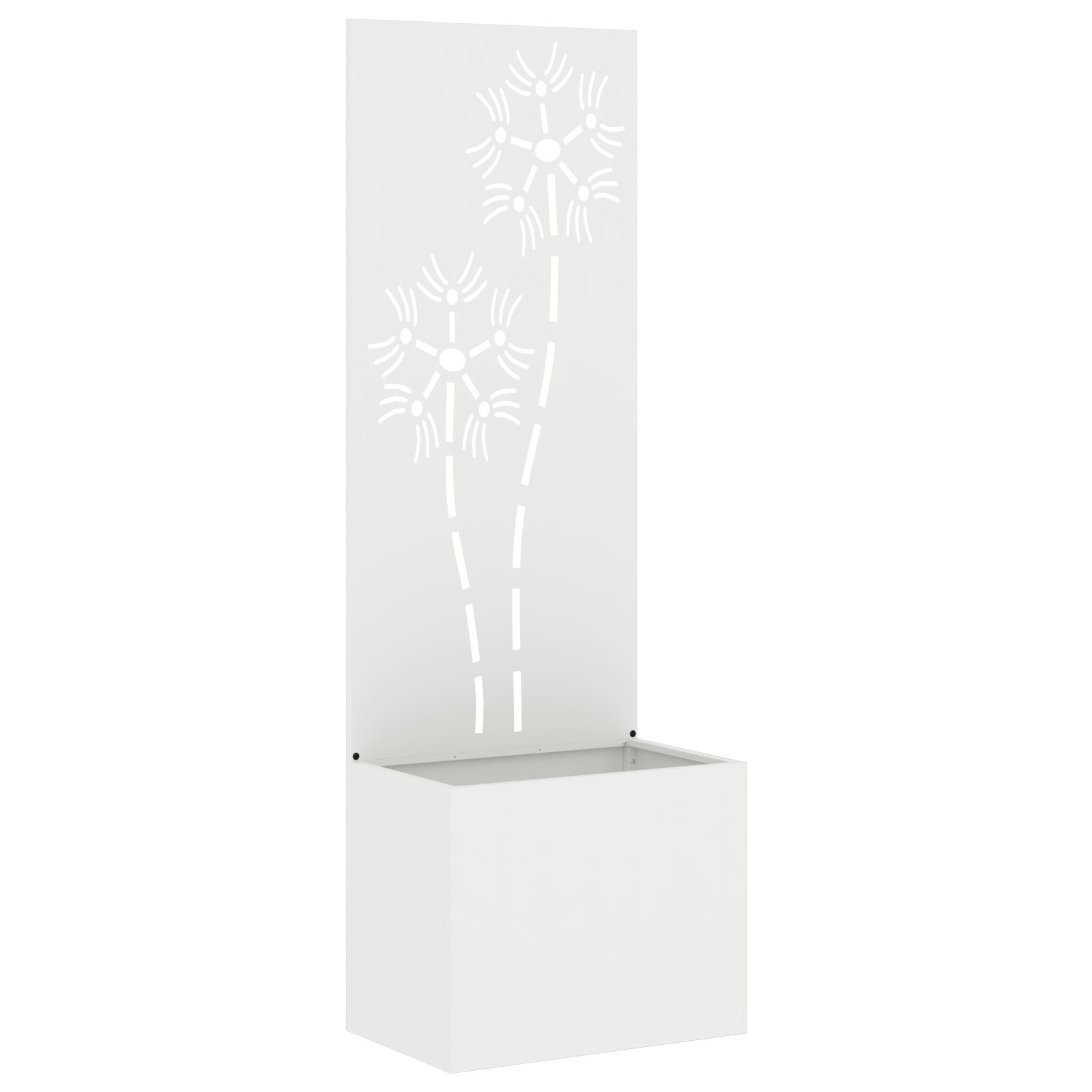 vidaXL Ghiveci de Grădină cu Panou Decorativ Alb 50 x 140 cm vidaXL Ghiveci de Grădină cu Panou Decorativ Alb 50 x 140 cm