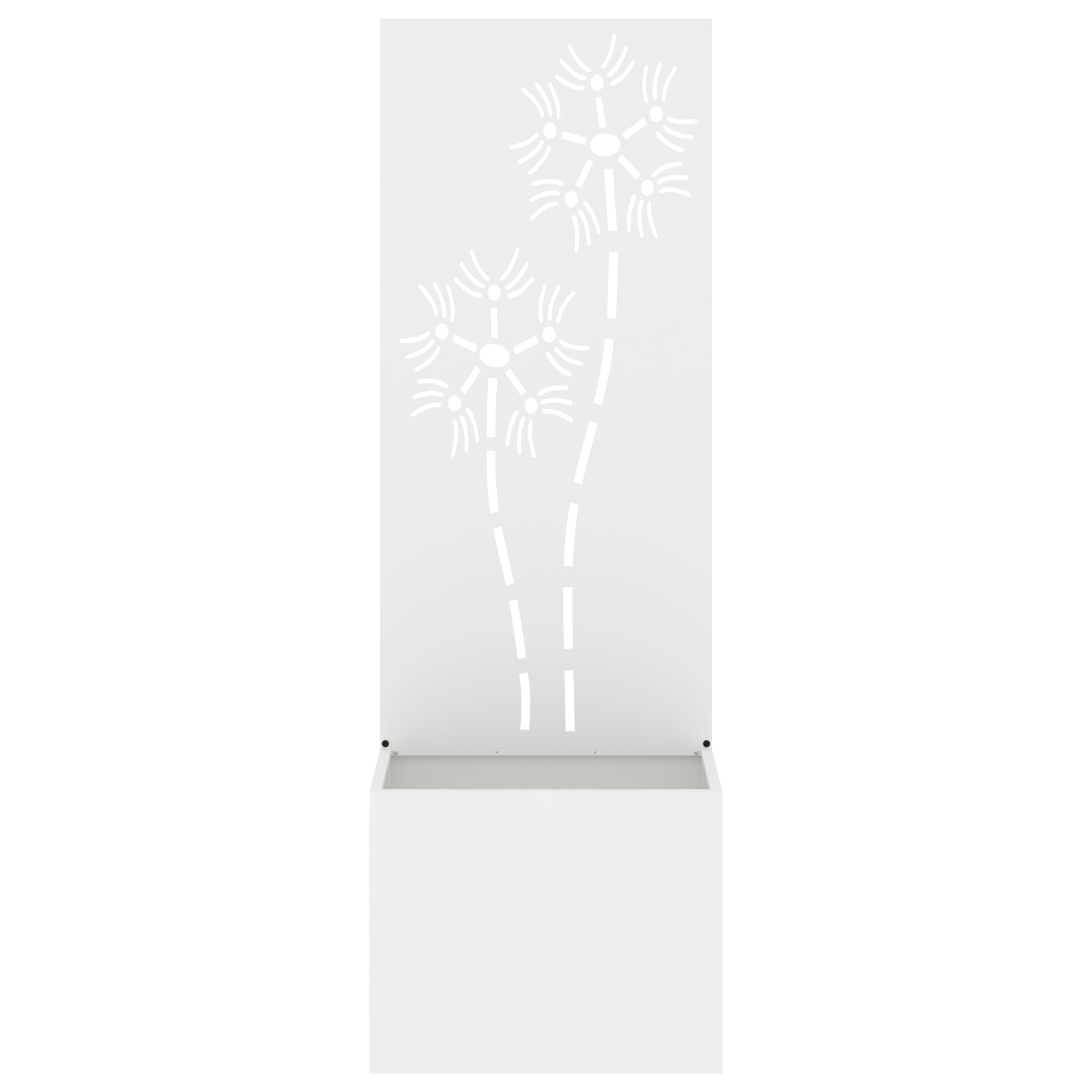 vidaXL Ghiveci de Grădină cu Panou Decorativ Alb 50 x 140 cm vidaXL Ghiveci de Grădină cu Panou Decorativ Alb 50 x 140 cm