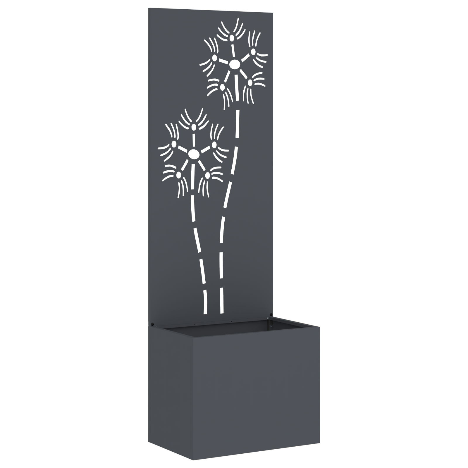 vidaXL Ghiveci de Grădină cu Panou Decorativ Antracit 50 x 140 cm