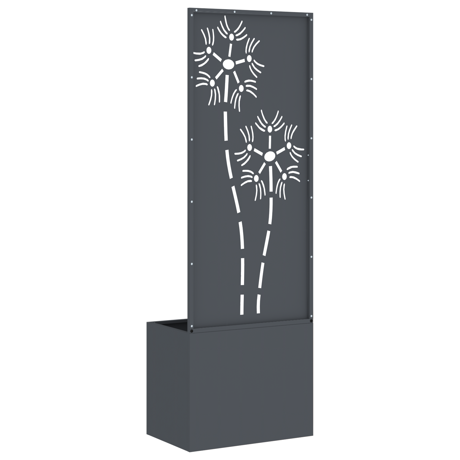 vidaXL Ghiveci de Grădină cu Panou Decorativ Antracit 50 x 140 cm