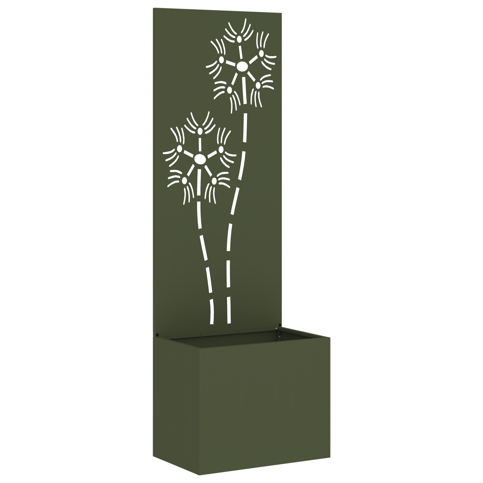 vidaXL Ghiveci de Grădină cu Panou Decorativ Olivengrønn 50 x 140 cm vidaXL Ghiveci de Grădină cu Panou Decorativ Olivengrønn 50 x 140 cm