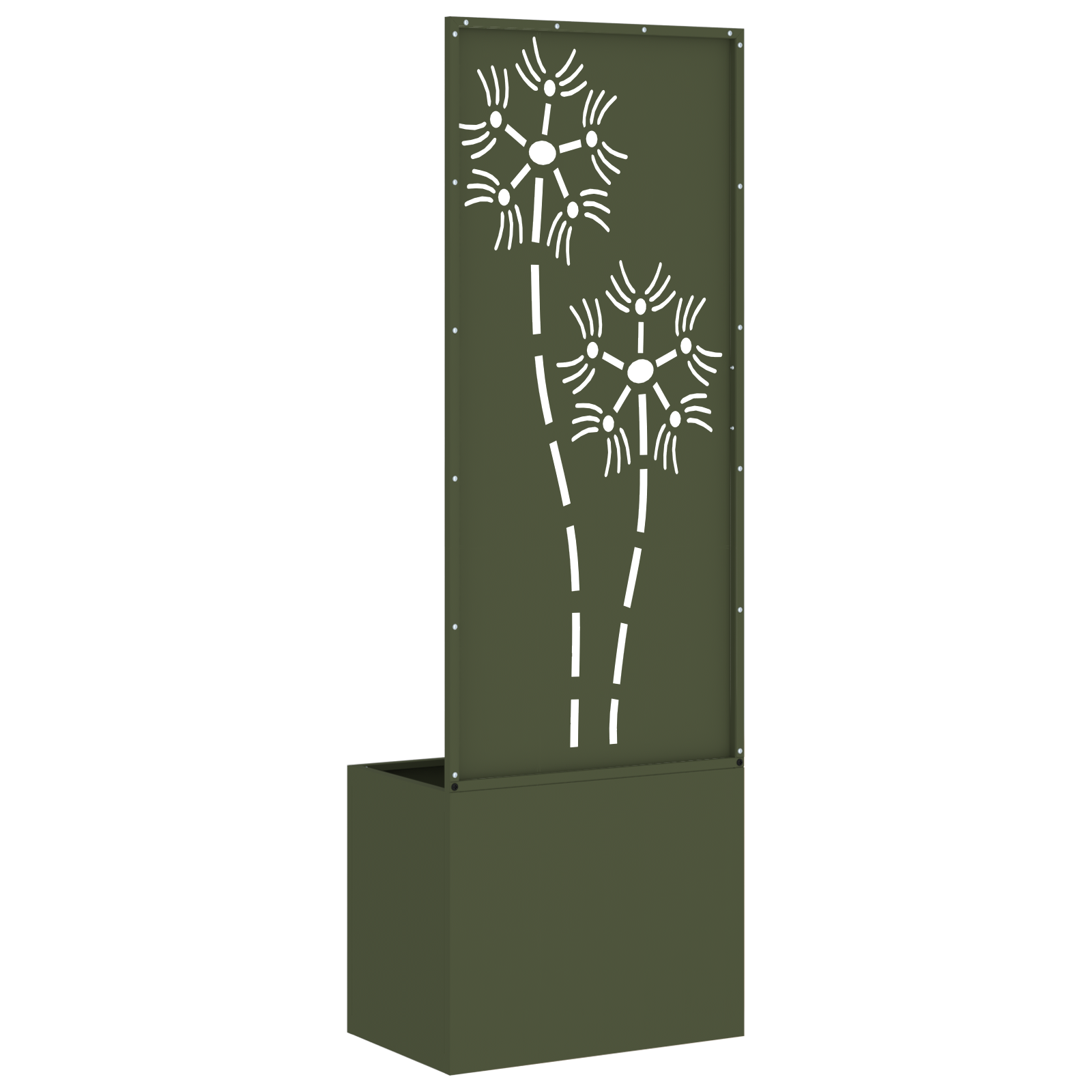 vidaXL Ghiveci de Grădină cu Panou Decorativ Olivengrønn 50 x 140 cm vidaXL Ghiveci de Grădină cu Panou Decorativ Olivengrønn 50 x 140 cm