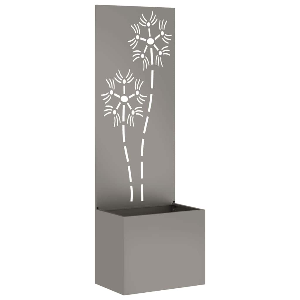 vidaXL Ghiveci de Grădină cu Panou Decorativ Ruginit 50 x 140 cm vidaXL Ghiveci de Grădină cu Panou Decorativ Ruginit 50 x 140 cm