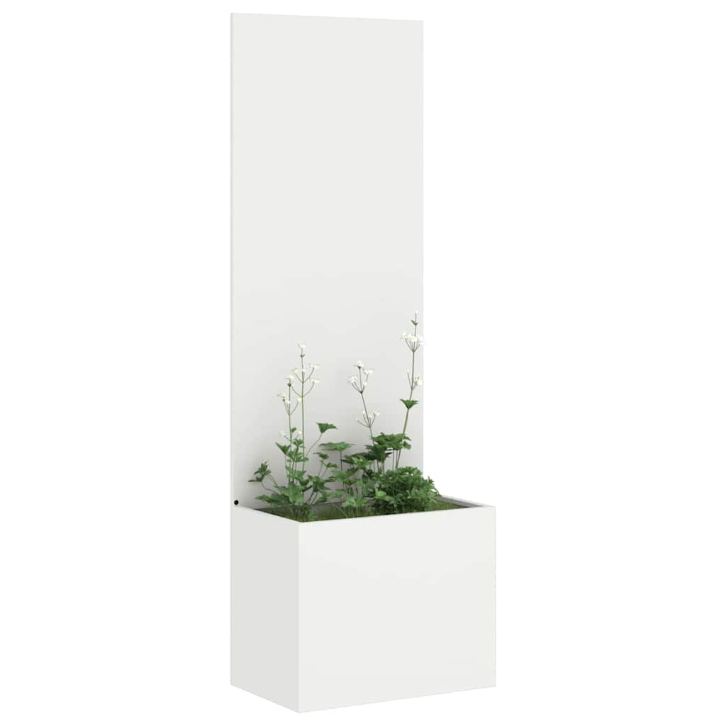 vidaXL Ghiveci de Grădină cu Panou Decorativ Alb 50 x 140 cm vidaXL Ghiveci de Grădină cu Panou Decorativ Alb 50 x 140 cm