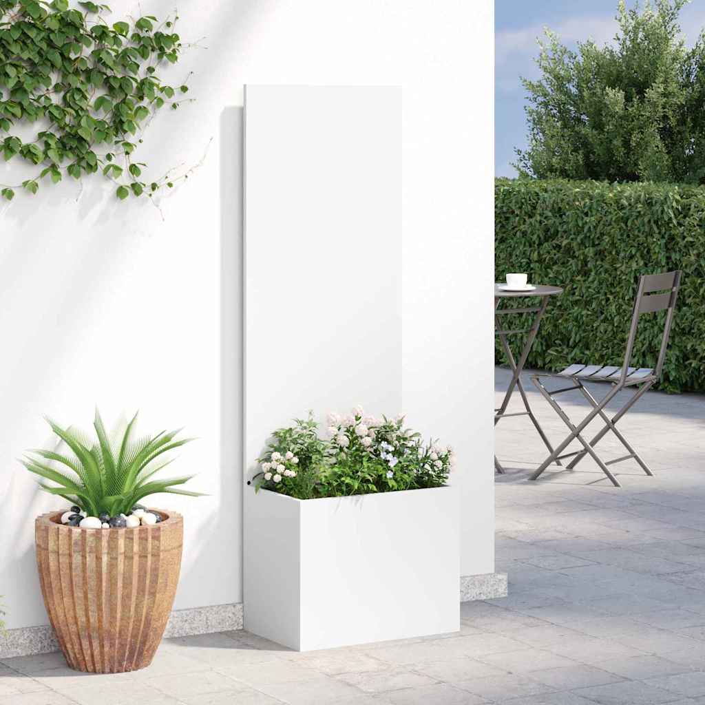 vidaXL Ghiveci de Grădină cu Panou Decorativ Alb 50 x 140 cm vidaXL Ghiveci de Grădină cu Panou Decorativ Alb 50 x 140 cm