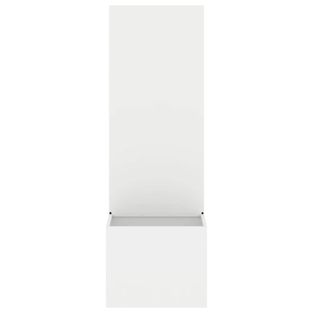 vidaXL Ghiveci de Grădină cu Panou Decorativ Alb 50 x 140 cm vidaXL Ghiveci de Grădină cu Panou Decorativ Alb 50 x 140 cm