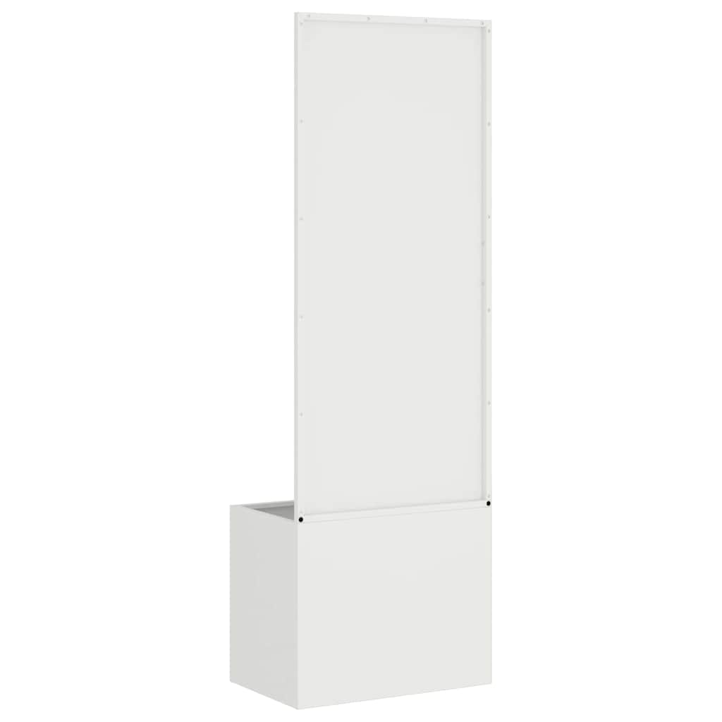 vidaXL Ghiveci de Grădină cu Panou Decorativ Alb 50 x 140 cm vidaXL Ghiveci de Grădină cu Panou Decorativ Alb 50 x 140 cm