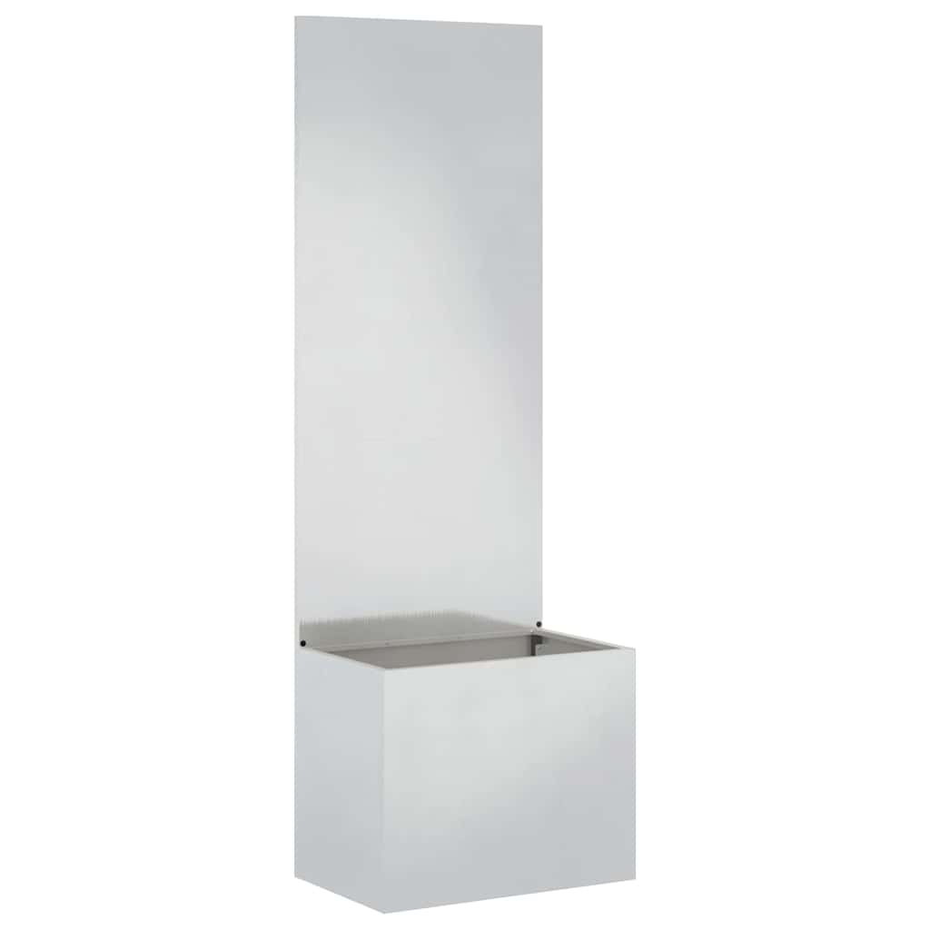 vidaXL Ghiveci de Grădină cu Panou Decorativ Argintiu 50 x 140 cm vidaXL Ghiveci de Grădină cu Panou Decorativ Argintiu 50 x 140 cm